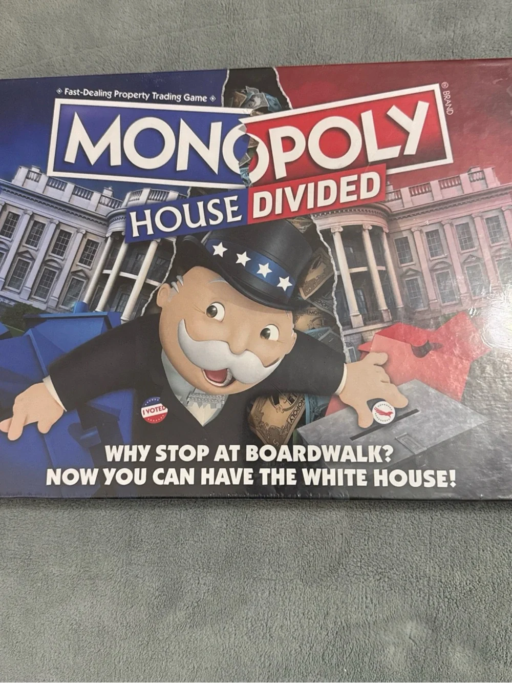 Hasbro Monopoly House Divided Board Game - Red, Blue, White